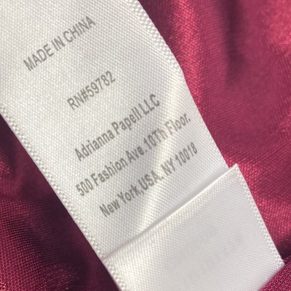 Adrianna Papell Women's Red Sexy Dress Cold Shoulder Sheath Crepe Black Cherry - Picture 14 of 15